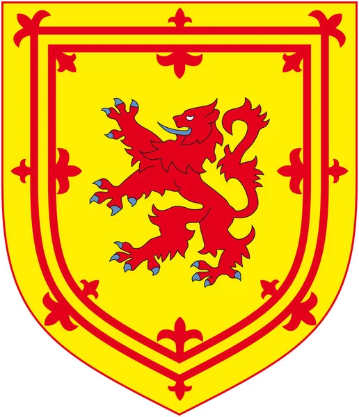 Antiguo Escudo Real Oficial Escocia — Archivo Imágenes Vectoriales