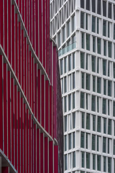 Фасады Современных Небоскребов Центре Франкфурта Майне — стоковое фото