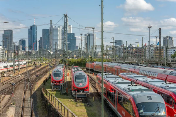 Frankfurt Main Alemanha Agosto 2021 Vista Para Estação Central Centro — Fotografia de Stock