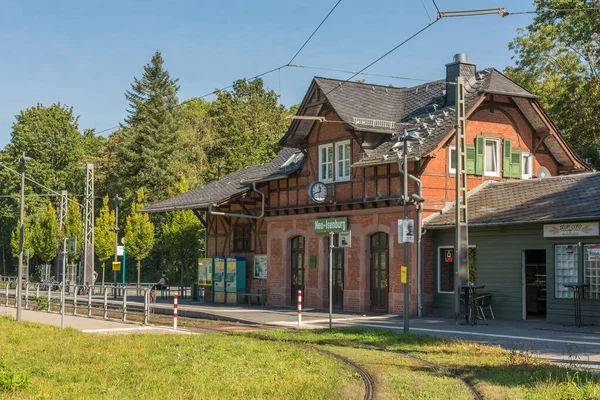 Neu Isenburg Németország Szeptember 2021 Egykori Waldbahn Villamosmegállója Neu Isenburgban — Stock Fotó
