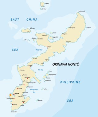 Okinawa map clipart
