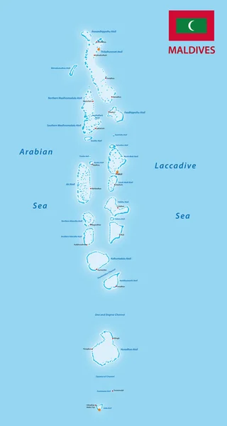 Peta Maladewa - Stok Vektor