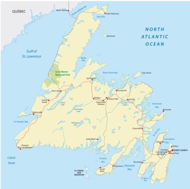 Newfoundland yol haritası