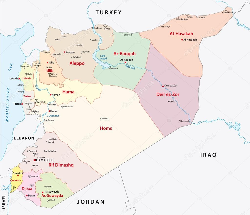 Illustrator map Syria