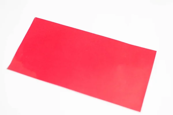 Enveloppe Rouge Sur Fond Blanc Dans Concept Nouvelles Années — Photo