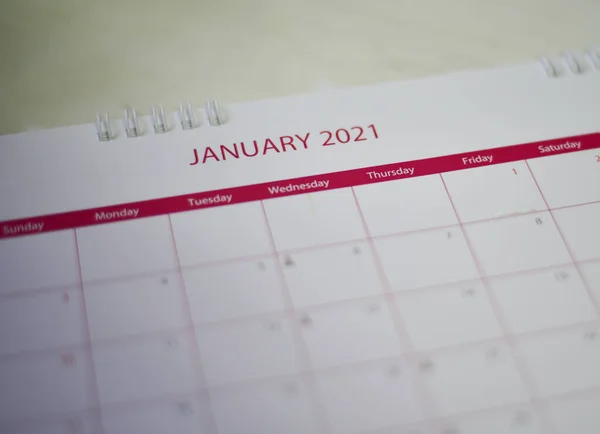 Calendário 2021 Conceito Planejamento — Fotografia de Stock