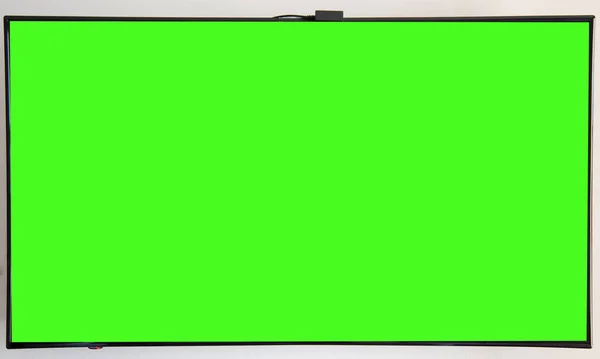 Закрыть Зеленый Экран Монитора — стоковое фото