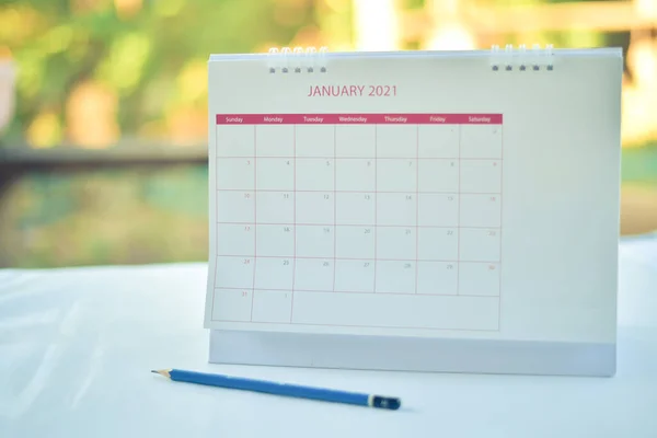 Ημερολόγιο Ιανουάριος Στο Σχεδιασμό Έννοια Λευκό Τόνο — Φωτογραφία Αρχείου