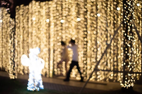 Resumen Difuminación Noche Luz Difuminación Fondo — Foto de Stock