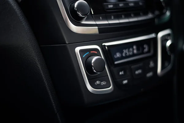 Close Black Modern Interior Car — Stock Photo, Image