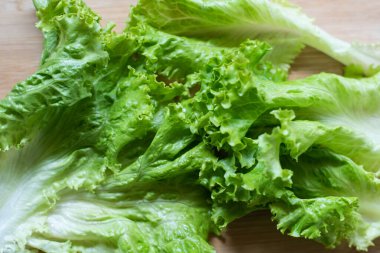 Pişirme kavramında yeşil marul.