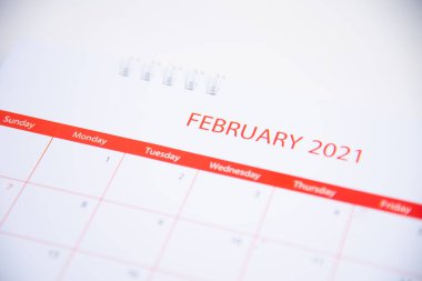 Planlama 2022 takvimini kapat. Şubat 2021.