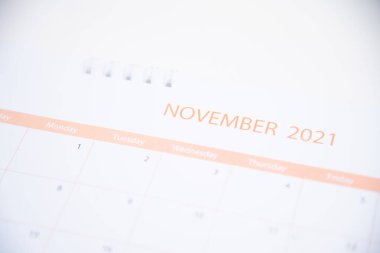 Planlama takviminde bulanık takvim 2021. Kasım 2021.