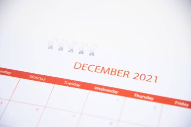 Planlama takvimi 2021 bulanık. Aralık 2021.