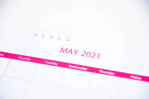 Calendrier Flou 2021 Dans Concept Planification Mai 2021 — Photo