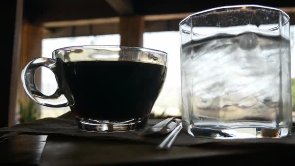 Slide Kávu Kavárně — Stock video