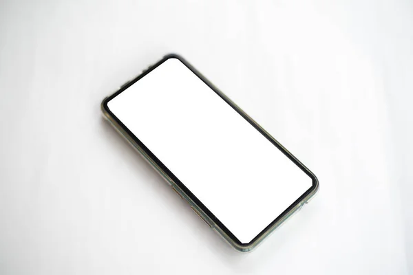 Κοντινό Πλάνο Smartphone Λευκό Φόντο Τεχνολογία Έννοια — Φωτογραφία Αρχείου