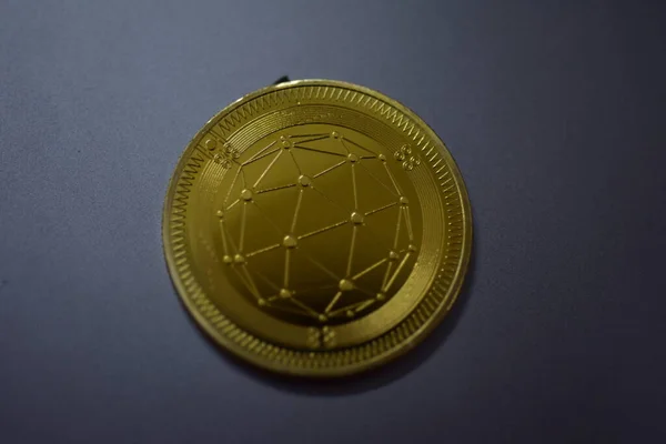 Primer Plano Monedas Del Mercado Criptomoneda —  Fotos de Stock