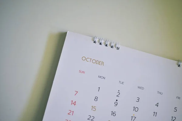 Wazig Kalender Witte Toon Planning Concept — Stockfoto