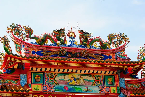 The door of Chinese temple — Stock Photo, Image