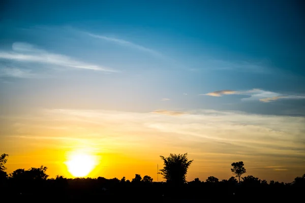 Paisaje, amanecer soleado en un campo —  Fotos de Stock