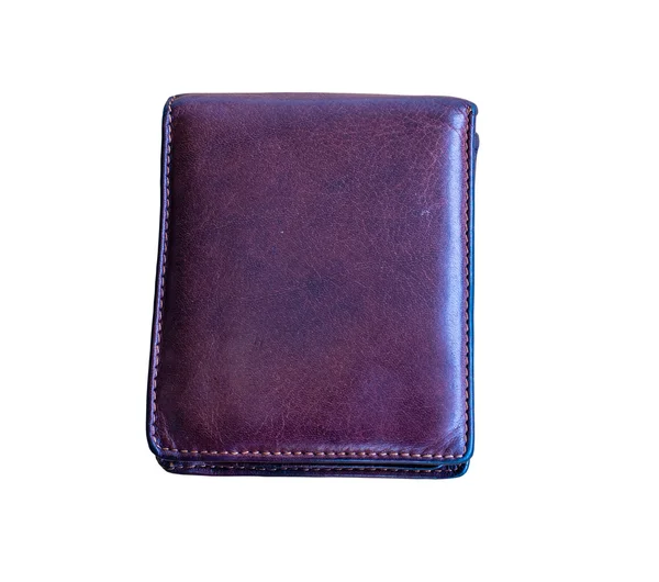 Leather wallet isolated  background — Stock Photo, Image