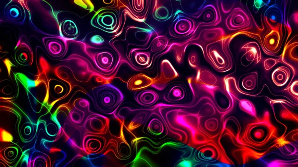 Современный Многоцветный Абстрактный Дизайн Спиралей Случайных Форм — стоковое фото