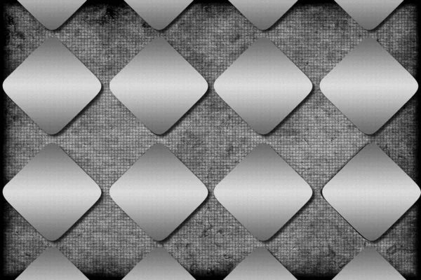 Fond Gris Argenté Noir Blanc Motif Damier Diamant Métallique Illustration — Photo