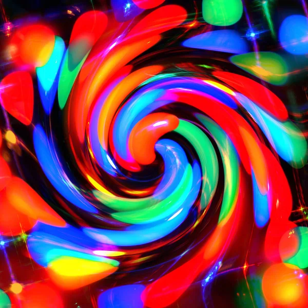 Праздничный Боке Фон Радиальным Увеличением Размытия Многоцветном Цвете — стоковое фото