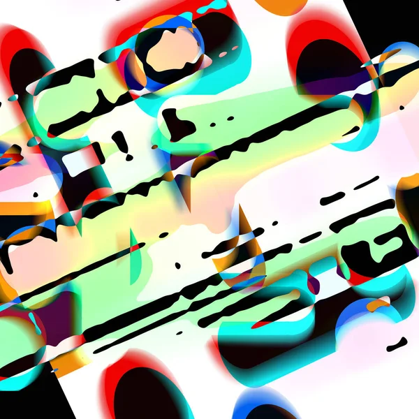 A modern abstract art design of random shapes in multicolor