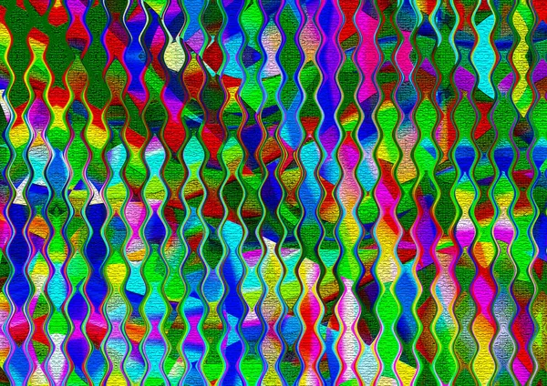 Çok Renkli Klasik Bir Psikedelik Mozaik Soyut Desen — Stok fotoğraf
