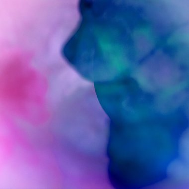 Renkli Bulut. Suyun altında renkli mürekkep. Sanatsal soyut tasarım arkaplanı.