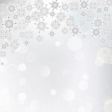 Arka plandaki kar tanelerinin vektör çizimi