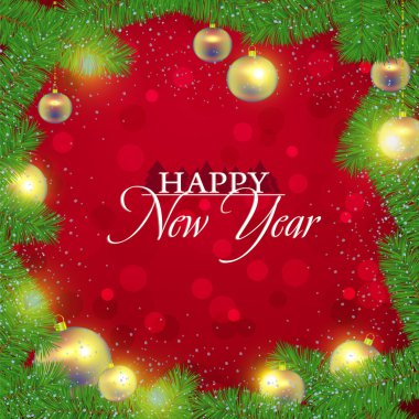 Noel ağacı dalları vektör çizim