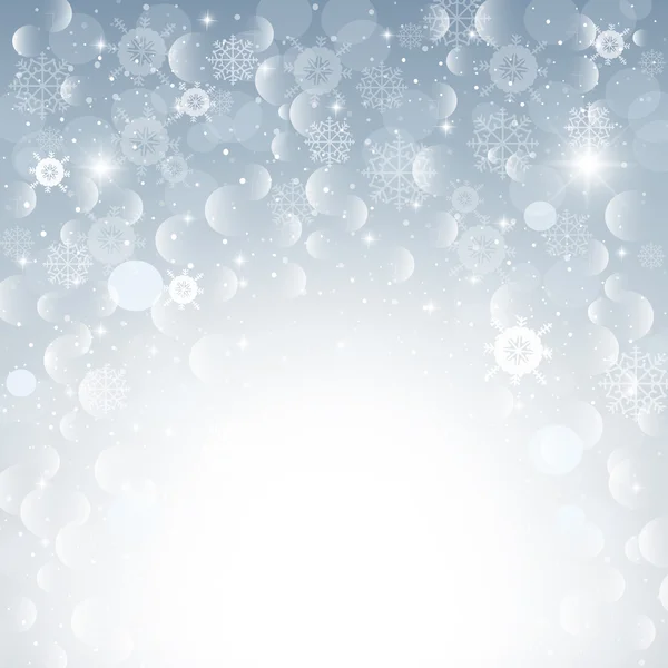 Vector illustration of brilliant snowflakes on winter background — Stock Vector