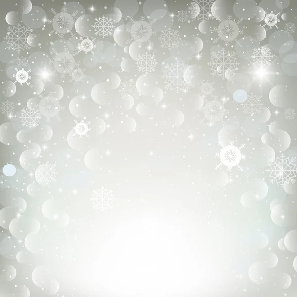 Απεικόνιση διανύσματος από χιονονιφάδες που πέφτουν για τον χριστουγεννιάτικο προγρό — Διανυσματικό Αρχείο