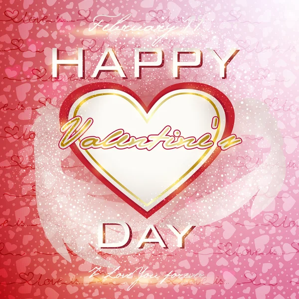 Illustration for festival happy Valentines Day 14 February. I Lo — Stock Vector