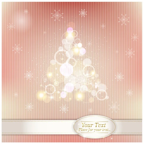 圣诞背景与风格化的圣诞树 — 图库照片