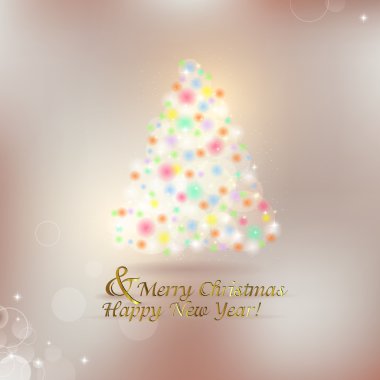 Soyut Noel ağacı ışıkları bir p parlak parlama