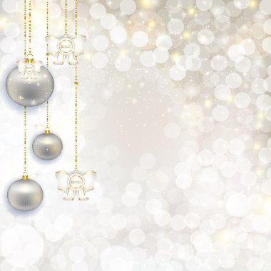 Noel topları olayları ile arka plan üzerinde asılı bir