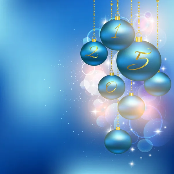 Bolas azules de Navidad — Vector de stock