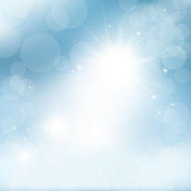 arka plan mavi bir gökyüzü üzerinde ışınlarının