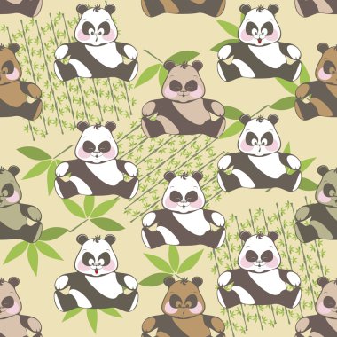Komik Panda sorunsuz arka plan