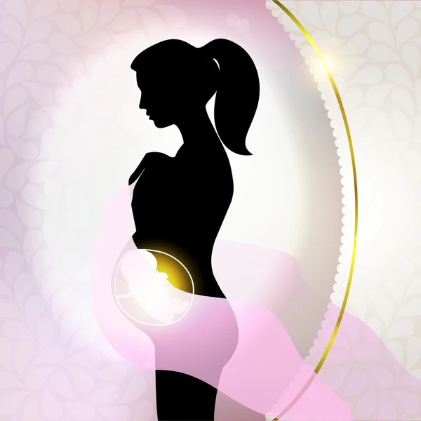 Menina grávida esperando um bebê, menina — Fotografia de Stock