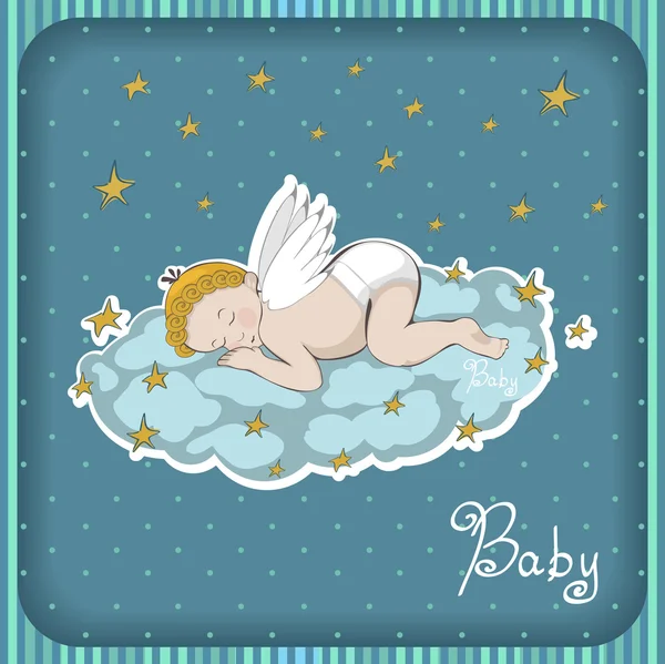 Schlafender Engel auf der Wolke — Stockfoto
