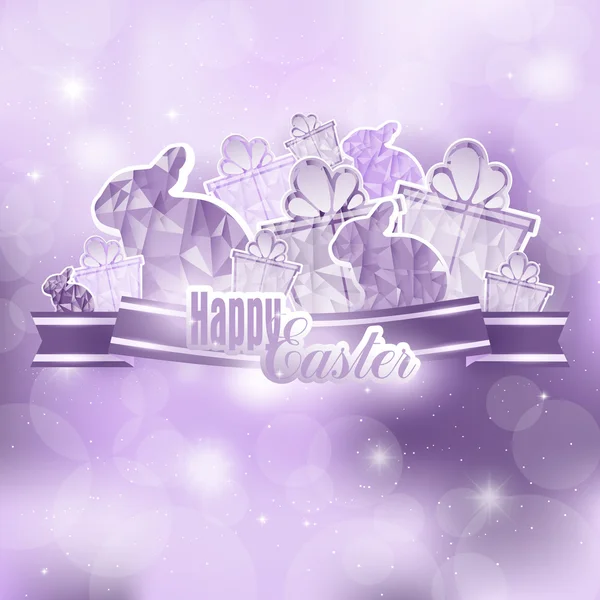 Fondo de Pascua con cinta — Vector de stock