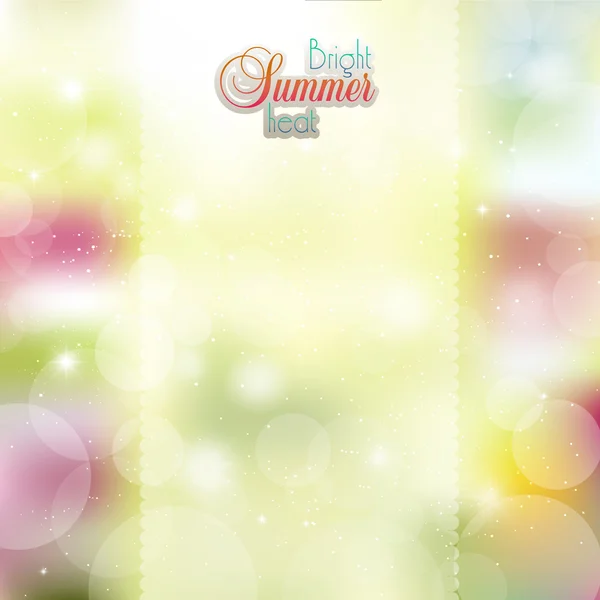 Bright summer floral background with glare from the sun — Stock Vector