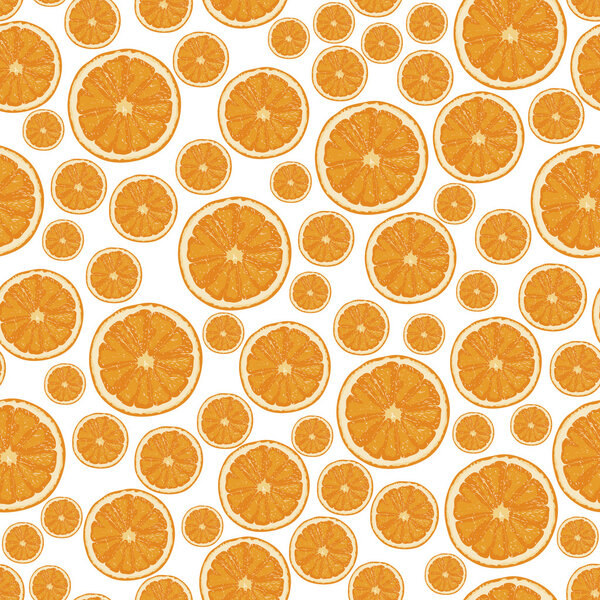 бесшовный фон из нарезанных апельсинов
