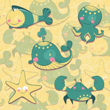 Deniz sakinleri seti