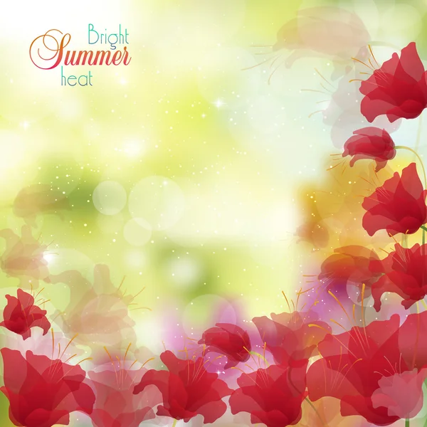 Abstrato fundo floral brilhante — Vetor de Stock